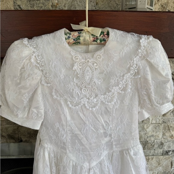 Vintage Girls Dress Jessica McClintock Lace Dress size 8 - Picture 11 of 12